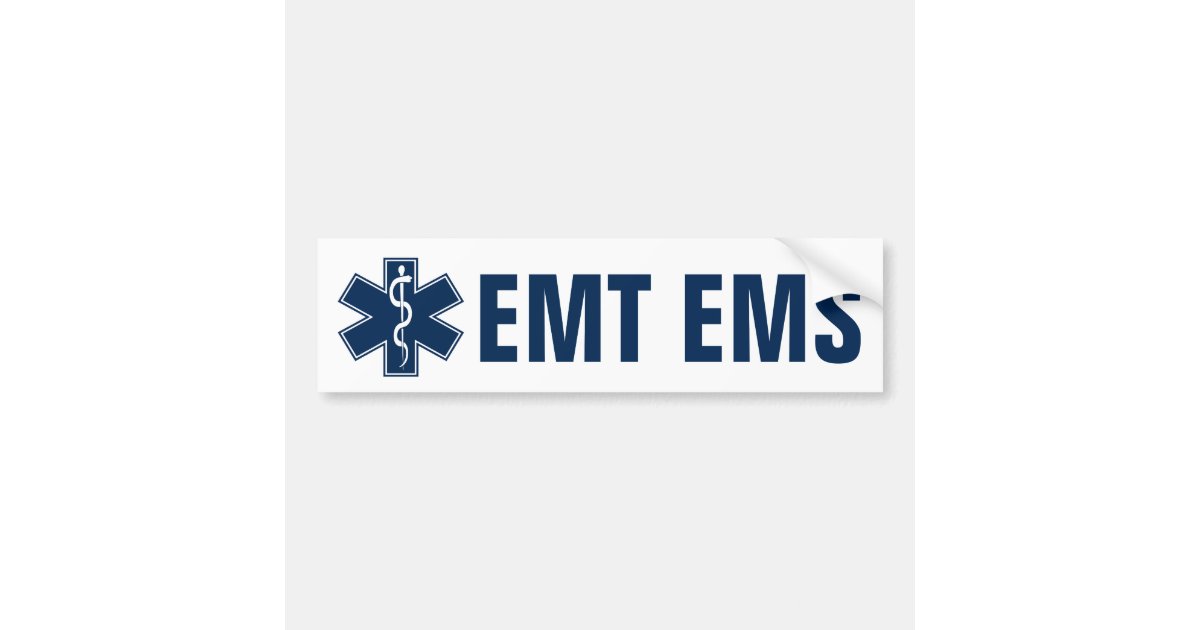 EMT EMS BUMPER STICKER Zazzle