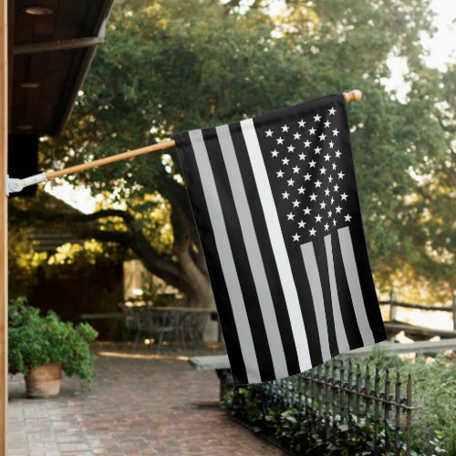 EMT EMS EMR Thin White Line American Stars Stripes House Flag