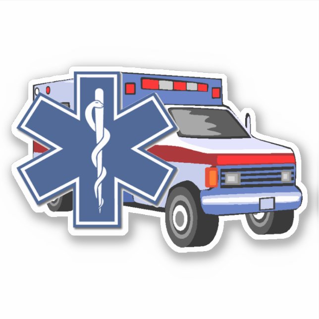 EMT EMS Paramedic First Responders Sticker (Front)