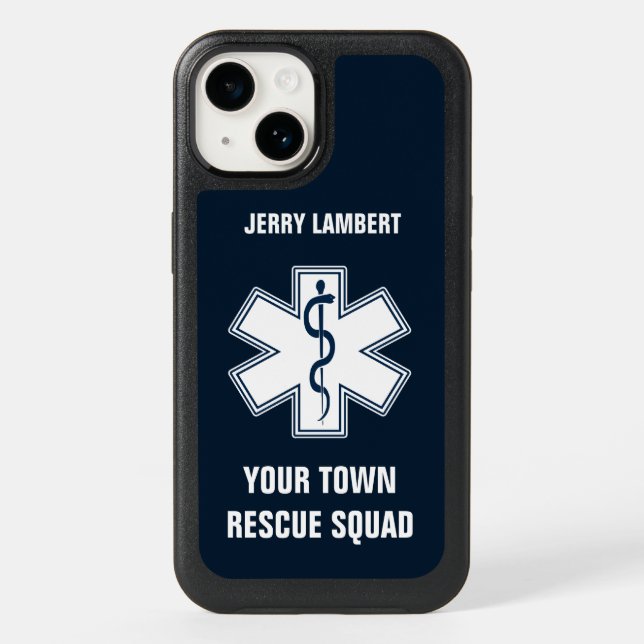 EMT EMS Paramedic Name and Squad Otterbox iPhone Case (Back)