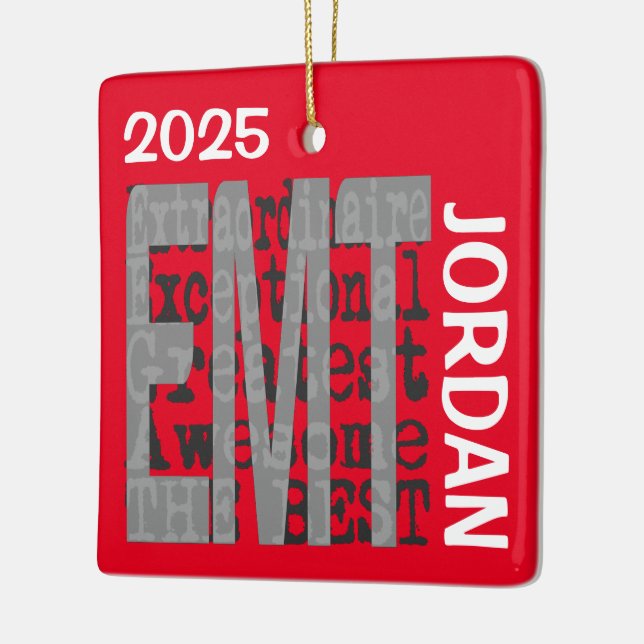 EMT Extraordinaire CUSTOM Ceramic Ornament (Left)