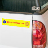 EMT-FIREFIGHTER - bumper sticker (On Truck)