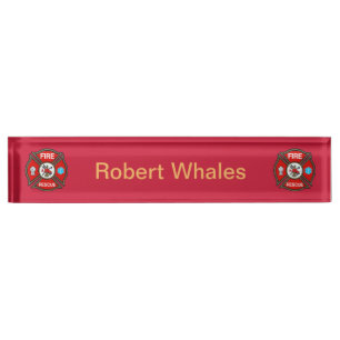 EMT Firefighter Custom Acrylic Desk Nameplate