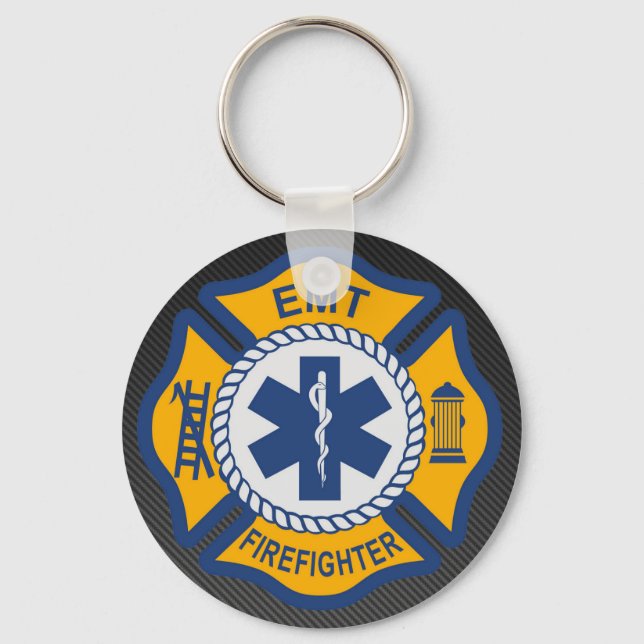 EMT Firefighter  Keychain (Front)