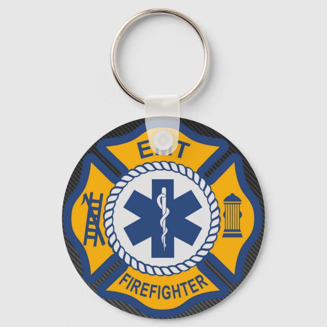 EMT Firefighter  Keychain (Front)