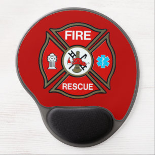 EMT Firefighter Maltese Cross Gel Mouse Pad