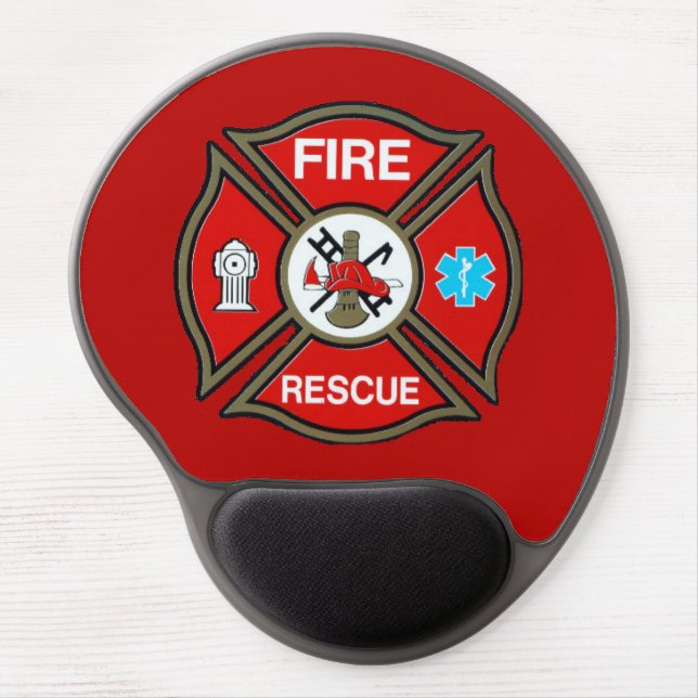 EMT Firefighter Maltese Cross Gel Mouse Pad (Front)
