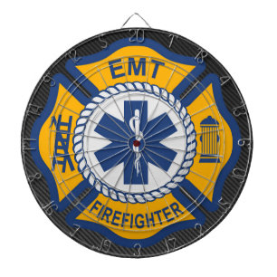 EMT Firefighter Stainless Steel Water Bottle Dart Board