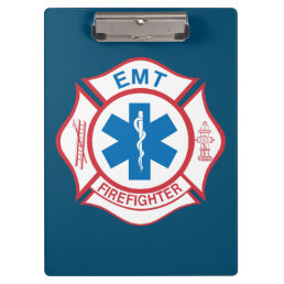 EMT Firefighter Symbol Clipboard