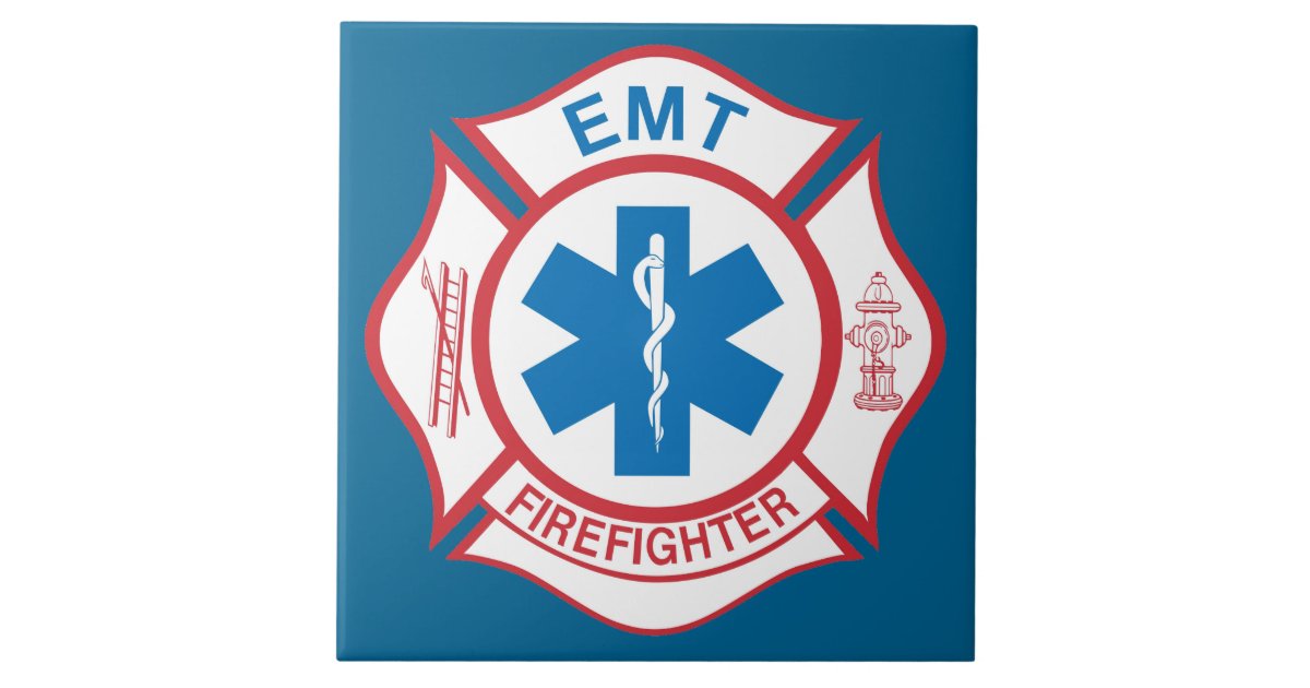 EMT firefighter symbol Tile | Zazzle