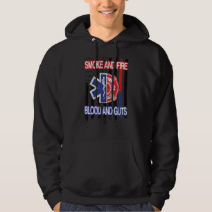 Emt Firefighter Us Flag Firefighter Emt Hoodie
