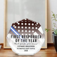 EMT First Responder of the Year White Line Flag