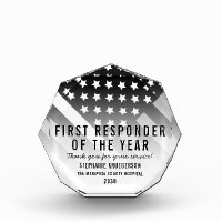 EMT First Responder of the Year White Line Flag