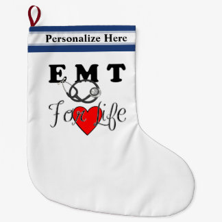 EMT For Life Large Christmas Stocking