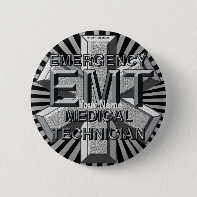 EMT Gray Logo  pin (Front)