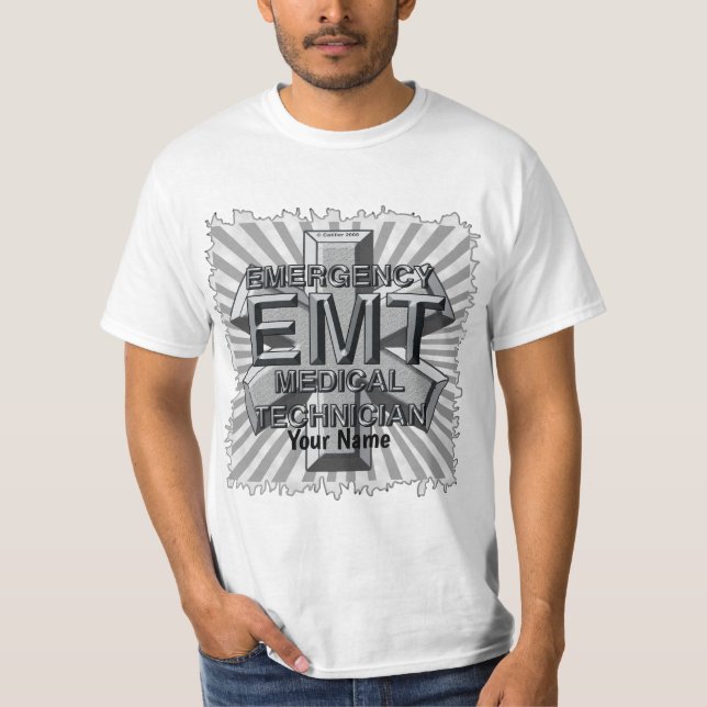 EMT Gray Logo  t-shirt (Front)