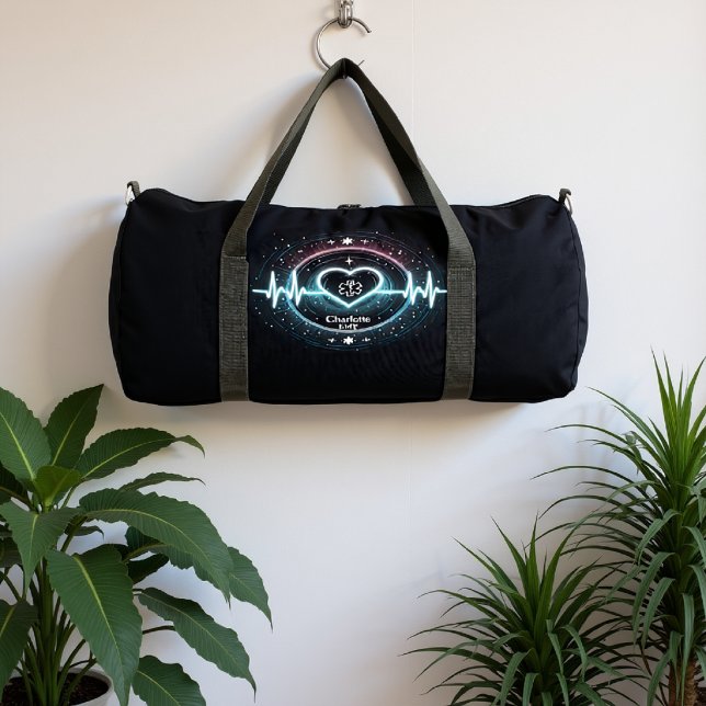 EMT Heartbeat Glowing Medical Design Duffle Bag (Creator Uploaded)