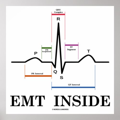 EMT Inside Sinus Rhythm Electrocardiogram Poster