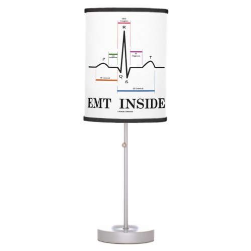 EMT Inside Sinus Rhythm Electrocardiogram Table Lamp