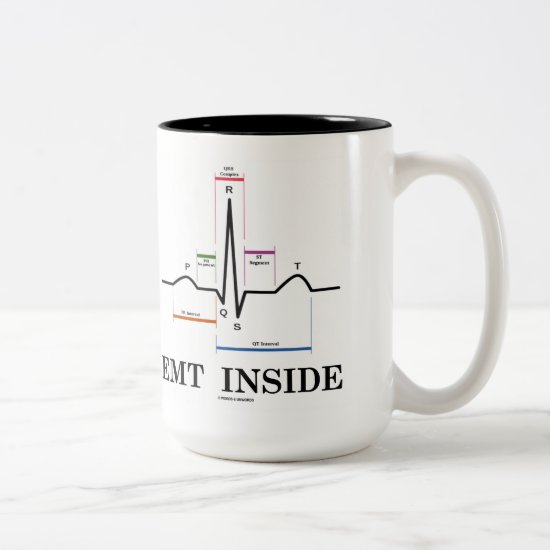 EMT Inside (Sinus Rhythm Electrocardiogram) Two-Tone Coffee Mug