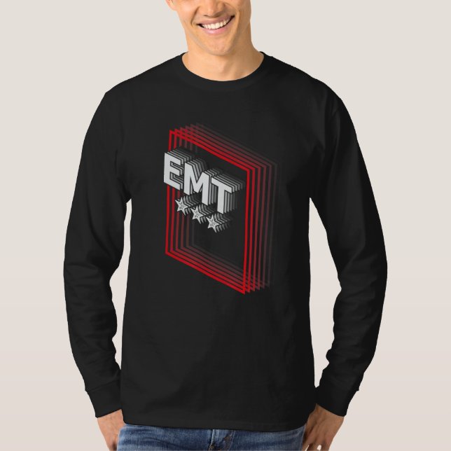 EMT Job Title Appreciation Retro T-Shirt (Front)