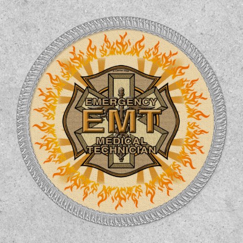 EMT Maltese Cross custom name patch