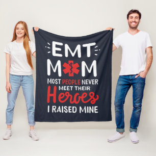 EMT Mom I Raised My Hero Paramedic Fleece Blanket