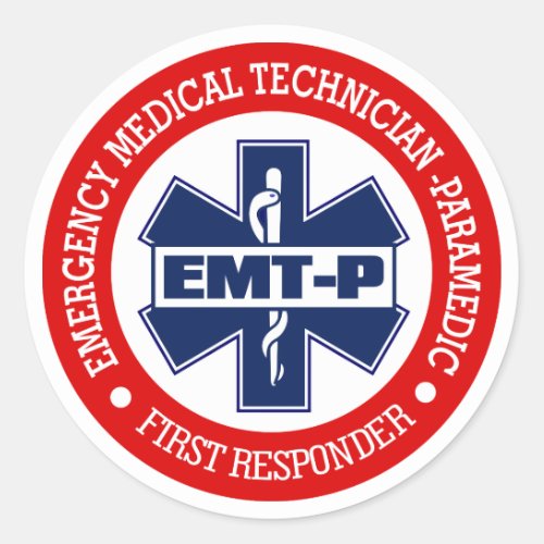 EMT_P Emergency Medical Tech _Paramedic Classic Round Sticker