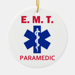 Emt Star Of Life Christmas Ornaments