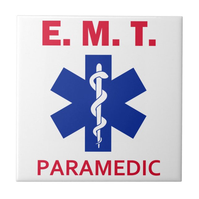 EMT Paramedic Ceramic Tile (Front)