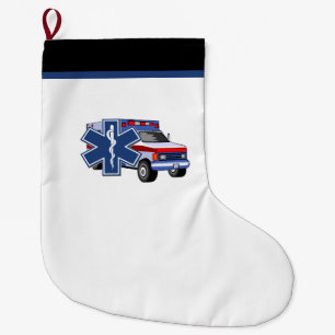 EMT Paramedic EMS Ambulance Large Christmas Stocking