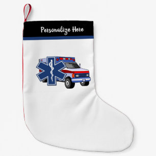 EMT Paramedic EMS Ambulance Small Christmas Stocking