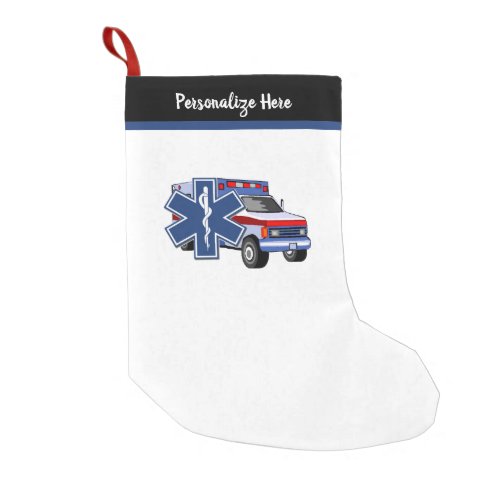 EMT Paramedic EMS Ambulance Small Christmas Stocking