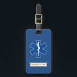 EMT Paramedic Symbol Custom Luggage Tag<br><div class="desc">A great gift to celebrate those men and women who a save lives day to day.</div>