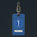 EMT Paramedic Symbol Custom Luggage Tag<br><div class="desc">A great gift to celebrate those men and women who a save lives day to day.</div>