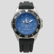 EMT Paramedic Symbol Custom Name Watch