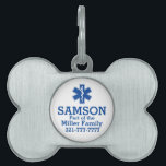EMT Paramedic Symbol Custom Pet Tag<br><div class="desc">A great gift to celebrate those men and women who a save lives day to day.</div>