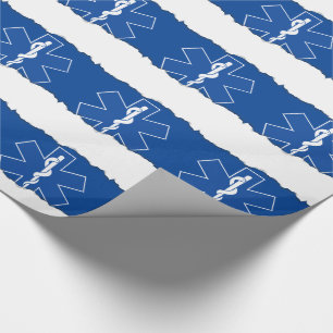 EMT Paramedic Symbol Custom Wrapping Paper