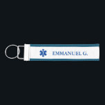 EMT Paramedic Symbol Custom Wrist Keychain<br><div class="desc">A great gift to celebrate those men and women who a save lives day to day.</div>