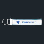 EMT Paramedic Symbol Custom Wrist Keychain<br><div class="desc">A great gift to celebrate those men and women who a save lives day to day.</div>