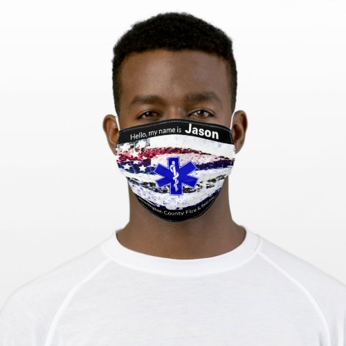 EMT Rescue EMS Star Life Symbol Cloth Face Mask