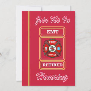 EMT Retired Logo Invitation