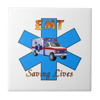 EMT Saving Lives Ceramic Tile