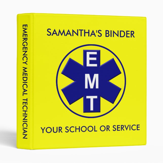 EMT School or Service Binder 1 (Front/Spine)