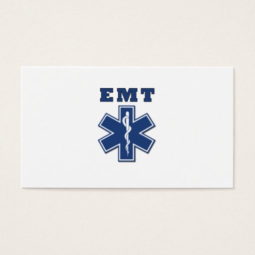 Customizable EMT Star of Life Business Cards