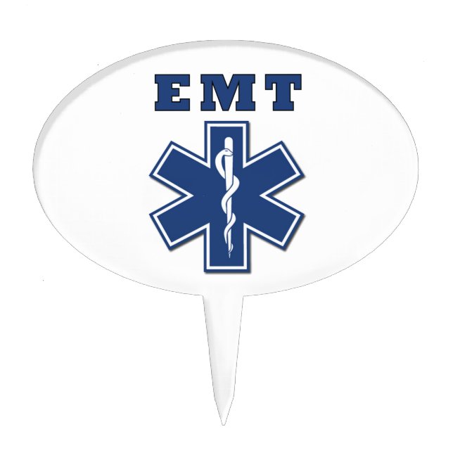 EMT Star Of Life Cake Topper (Front)