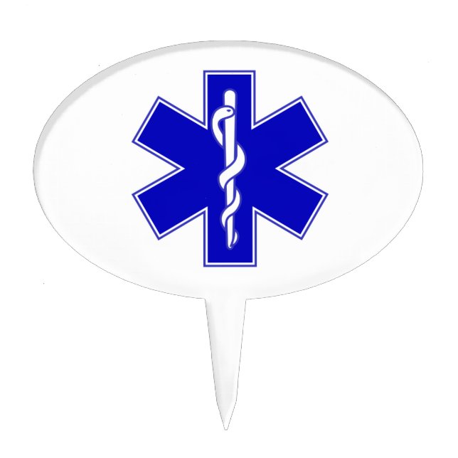 EMT Star of Life Cake Topper (Front)