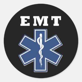 EMT Star of Life Classic Round Sticker