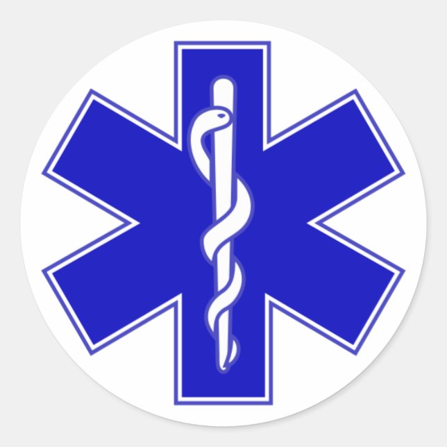 EMT Star of Life Classic Round Sticker (Front)
