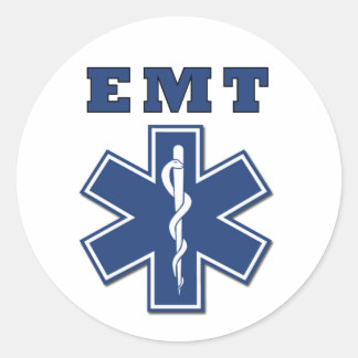 EMT Star of Life Classic Round Sticker